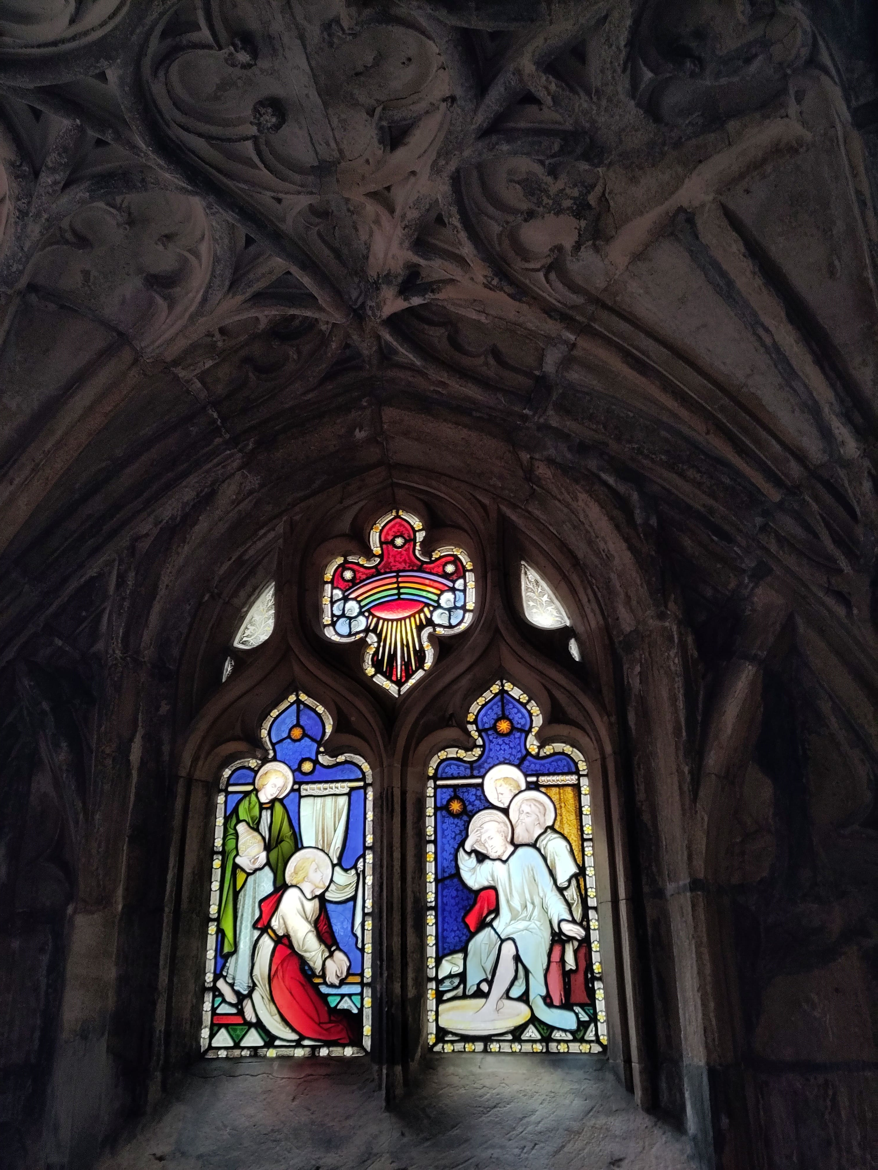 An image of a stained glass window.